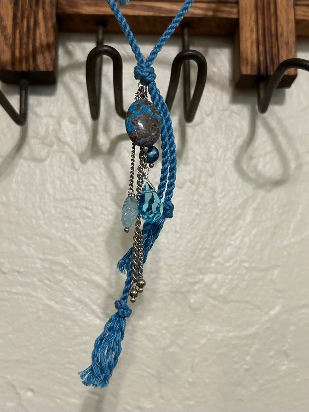 Chan Luu sterling silver/turquoise/topaz/pearl/aquamarine necklace